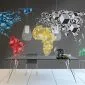 Fototapeta - Map of the World - colorful solids-1