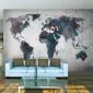 Fototapeta - World map on the wall-1