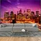 Fototapeta - Manhattan i Most Brookliński nocą-1