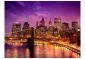Fototapeta - Manhattan i Most Brookliński nocą-2