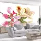 Fototapeta - Kwiaty tropikalne - drzewo storczykowe (bauhinia)-1