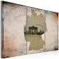 Obraz - map  Germany, Brandenburg Gate - triptych-1