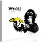 Obraz - Banksy Małpa z bananem (1-częściowy) szeroki-1