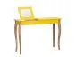Toaletka z lustrem LILLO 105 cm żółta minimalistyczna do sypialni | MIRAT. styl SKANDYNAWSKI