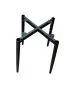 Taboret SQUARE BL VELVET oliwkowy na metalowych nogach | MIRAT.