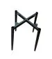 Taboret SQUARE MG VELVET czarny na metalowych nogach | MIRAT.