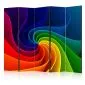 Parawan dwustronny Abstrakcje 225 x 172 cm Niebieski