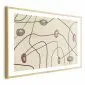 Plakat Kształty 42x29,7 cm z ramą złotą z marginesem | MIRAT.