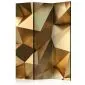 Parawan dwustronny  3D 135 x 172 cm Brązowy