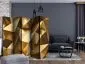 Parawan dwustronny 3D 225 x 172 cm Brązowy