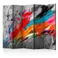 Parawan jednostronny Abstrakcje 225 x 172 cm Czerwony