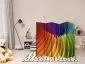 Parawan jednostronny 3D 225 x 172 cm Wielokolorowy