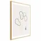 Plakat Kolorowe koła 21x30 cm z ramą złotą z marginesem | MIRAT.