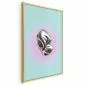 Plakat Metaliczna Forma 21x30 cm z ramą złotą bez marginesu | MIRAT.