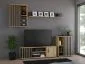 Komoda KALI 60 1D czarna/dąb craft z lamelami I sklep meblowy MIRAT. styl LOFT, RYFLOWANY