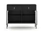 Komoda MAGGIORE 2D2S 104 czarna mat glamour I sklep meblowy MIRAT. styl GLAMOUR, RYFLOWANY kolekcja MAGGIORE
