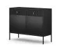 Komoda MAGGIORE 2D2S 104 czarna mat glamour I sklep meblowy MIRAT. styl GLAMOUR, RYFLOWANY kolekcja MAGGIORE