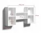 Nowoczesna półka ALESIA 6 czarna wisząca | MIRAT. styl LOFT