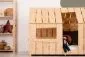 Łóżko dziecięce domek MAT 70x140 sosna z daszkiem | MIRAT.