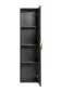 Szafka łazienkowa ADEL BLACK 80 35cm czarny mat ryflowane fronty I sklep meblowy MIRAT. styl LOFT, RYFLOWANY