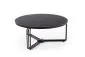 Stolik kawowy ANTICA 80x80 czarny marmur/czarny okrągły do salonu | MIRAT. styl GLAMOUR, LOFT