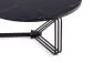 Stolik kawowy ANTICA 80x80 czarny marmur/czarny okrągły do salonu | MIRAT. styl GLAMOUR, LOFT