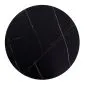 Stolik kawowy ANTICA 80x80 czarny marmur/czarny okrągły do salonu | MIRAT. styl GLAMOUR, LOFT