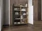 Komoda NILA 4D 113 dąb wotan/czarna mat czterodrzwiowa | MIRAT. styl LOFT kolekcja NILA