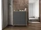 Komoda NILA 4D 113 dąb wotan/grafit mat czterodrzwiowa | MIRAT. styl LOFT kolekcja NILA