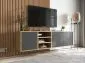 Szafka RTV NILA 2 150 dąb wotan/grafit mat wisząca | MIRAT. styl LOFT kolekcja NILA