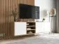 Szafka RTV NILA 2 150 dąb wotan/biała mat wisząca | MIRAT. styl LOFT kolekcja NILA