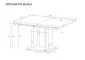 Stół rozkładany APPIA BLACK 130(210)x80 beton ciemny/czarny polskiej produkcji | MIRAT. styl LOFT