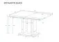 Stół rozkładany APPIA BLACK 130(210)x80 dąb natura/czarny do jadalni | MIRAT. styl LOFT