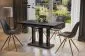 Stół rozkładany APPIA BLACK 130(210)x80 beton ciemny/czarny polskiej produkcji | MIRAT. styl LOFT
