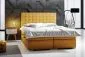 Łóżko kontynentalne REZEN 160 zielone velvet z materacem do sypialni | MIRAT. styl GLAMOUR