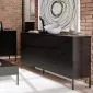 Komoda KRON 6S 150cm czarny dąb do sypialni I sklep meblowy MIRAT. styl LOFT kolekcja KRON