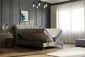 Łóżko kontynentalne BETAFO 160 zielone velvet z materacem do sypialni | MIRAT. styl GLAMOUR