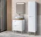 Szafka pod umywalkę FIJI WHITE 82 60cm biała frezowany pochwyt I sklep meblowy MIRAT. styl RYFLOWANY, SKANDYNAWSKI