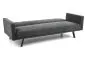 Sofa rozkładana ARMANDO VELVET szara na metalowych nogach | MIRAT.