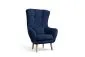 Fotel do salonu ARTI VELVET granatowy na drewnianych nogach | MIRAT. w stylu GLAMOUR kolekcja