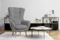 Fotel do salonu ARTI VELVET szary pikowany | MIRAT. w stylu GLAMOUR kolekcja