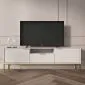 Szafka RTV AUSTIN 135 biała/złota pod telewizor I sklep meblowy MIRAT. styl GLAMOUR