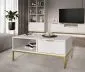 Stolik kawowy AUSTIN 100x60 biały/złoty do salonu w stylu glamour I sklep meblowy MIRAT. styl GLAMOUR