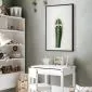 Plakat Żywy kaktus 40x60 cm z ramą czarną z marginesem | MIRAT.