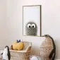 Plakat Kaktus z oczami 21x30 cm z ramą złotą bez marginesu | MIRAT.