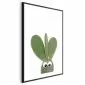 Plakat Uszaty kaktus 21x30 cm z ramą czarną z marginesem | MIRAT.