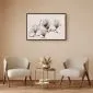 Plakat Malowane magnolie 60x40 cm z ramą czarną z marginesem | MIRAT.