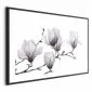 Plakat Malowane magnolie 60x40 cm z ramą czarną z marginesem | MIRAT.