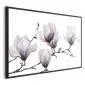 Plakat Malowane magnolie 30x21 cm z ramą czarną bez marginesu | MIRAT.