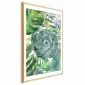 Plakat Tropikalna flora 29,7x42 cm z ramą złotą z marginesem | MIRAT.